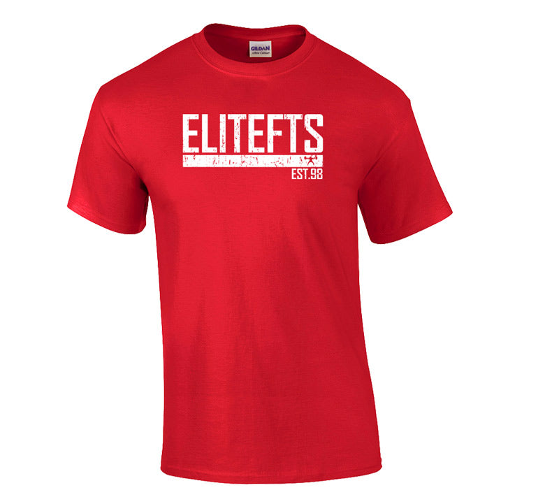 elitefts Agency White T-Shirt Red