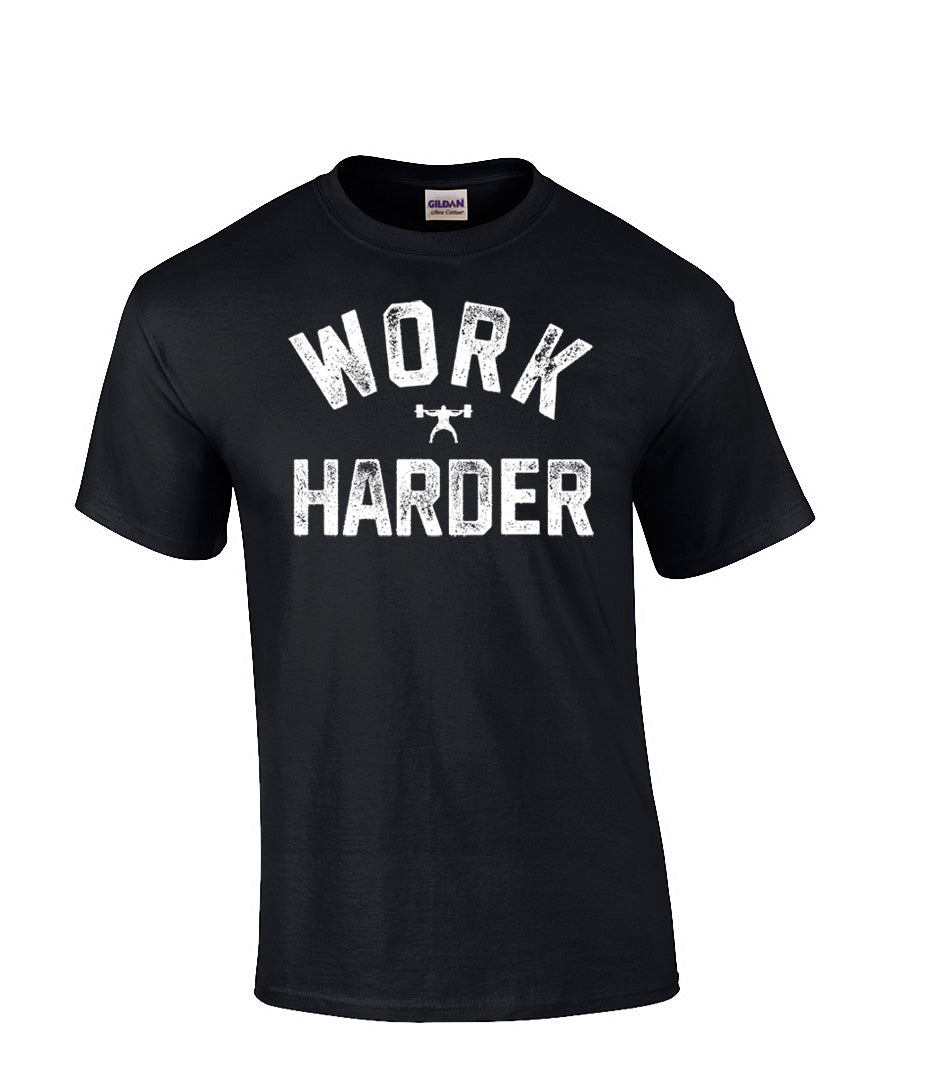 picture of Work Harder T-shirt black