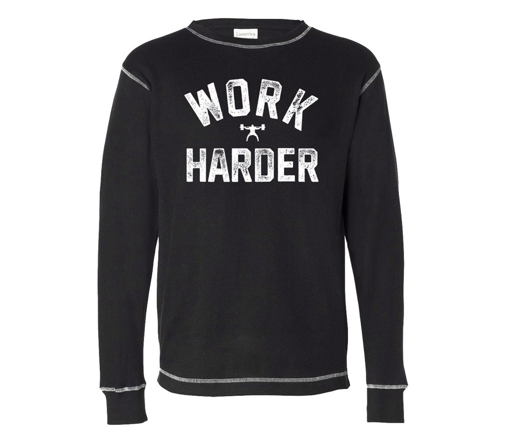 picture of elitefts Work Harder Thermal Long Sleeve Shirt black