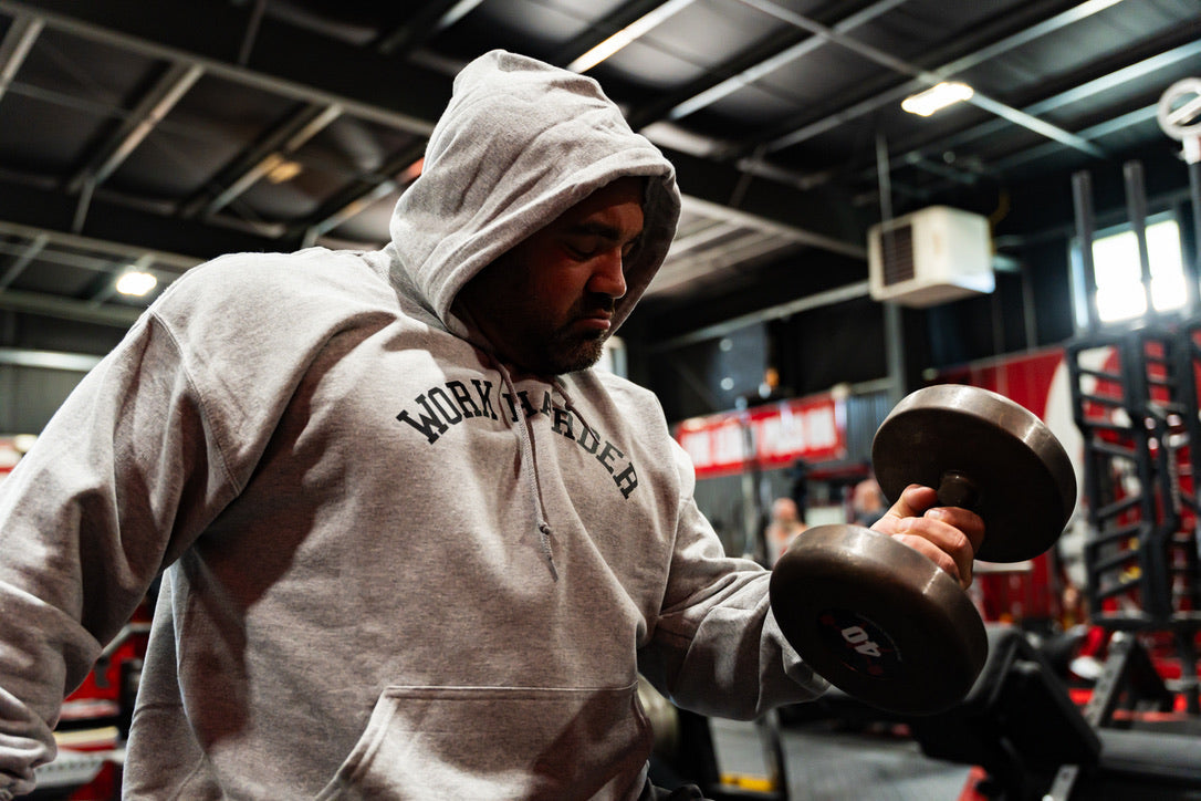 elitefts curls with work harder hood 