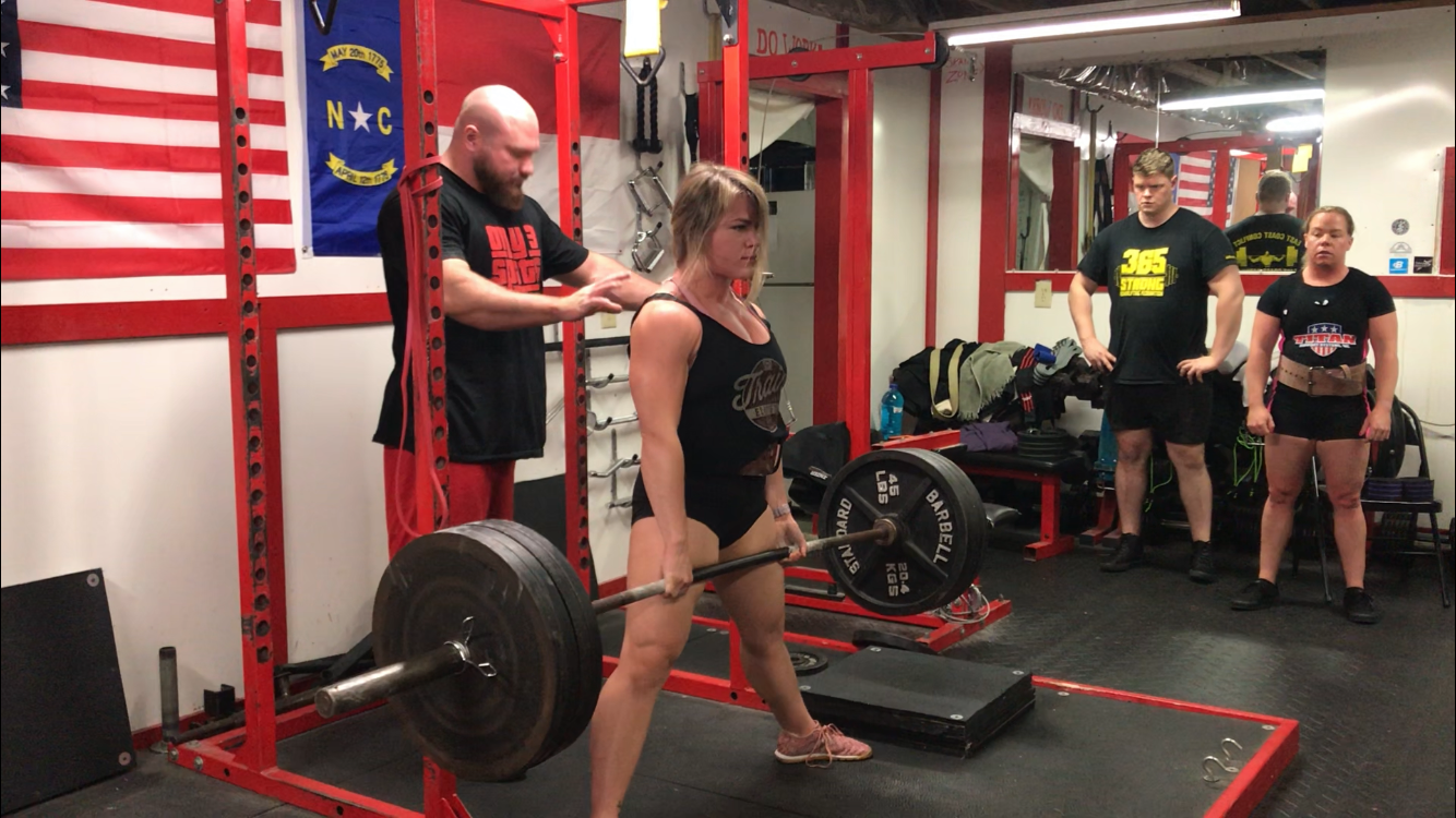 Training at Kallas Barbell -Block Pulls - 15 Weeks out