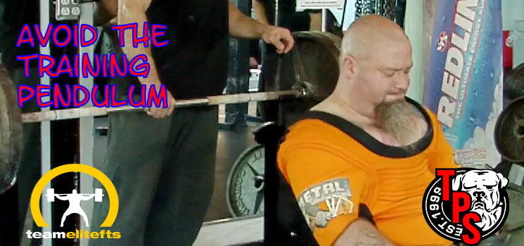 Avoid the training pendulum.