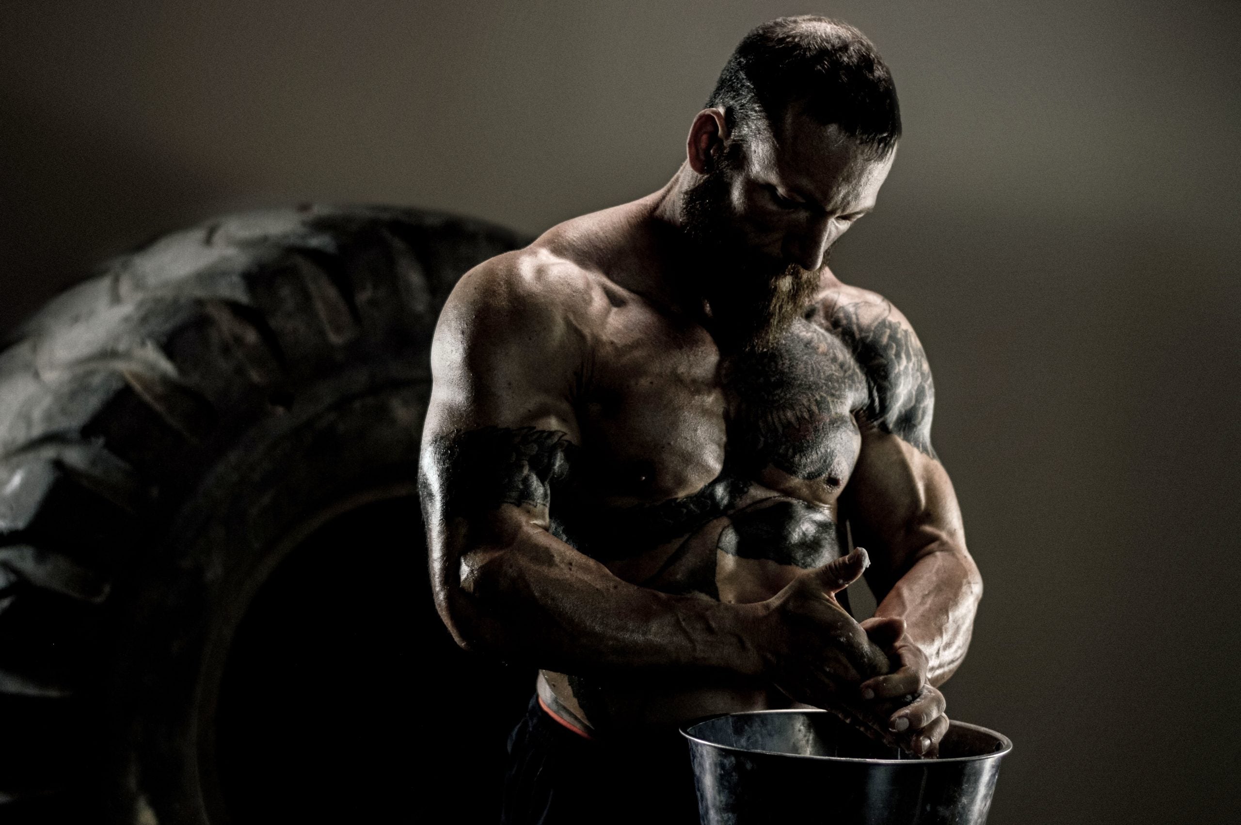 2016wk17 - Chad Aichs &amp; Jesse Anderson - 530x3 no Hands front Squat 225x54 Reverse Grip Bench