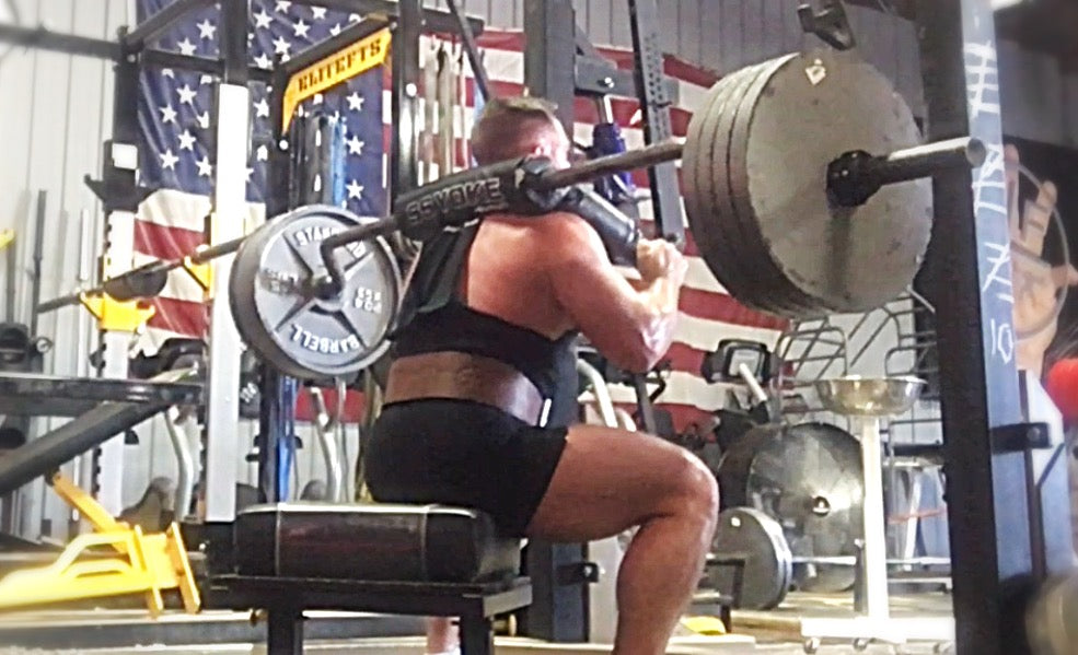 Video: Speed Work &amp; 5/3/1 Top Set for SSB Box Squats