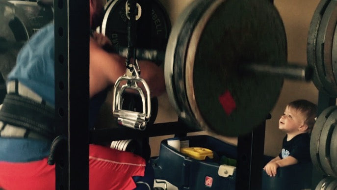 Front Squats, Chins &amp; Dips  in the EliteFTS Home Garage Gym