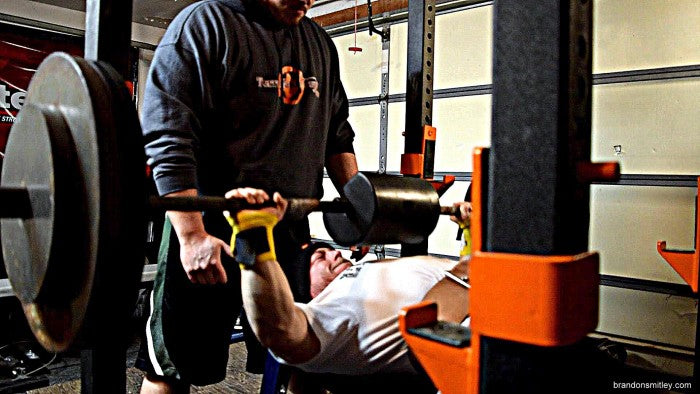 Dynamic Effort Upper: Cambered Bar Speed Bench; Heavy Incline DB Work