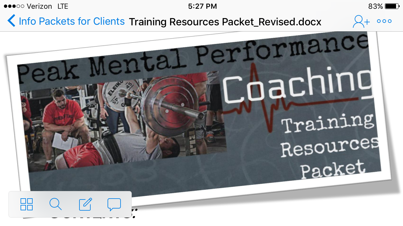 New Coaching Packet Additions &amp; Military Discount