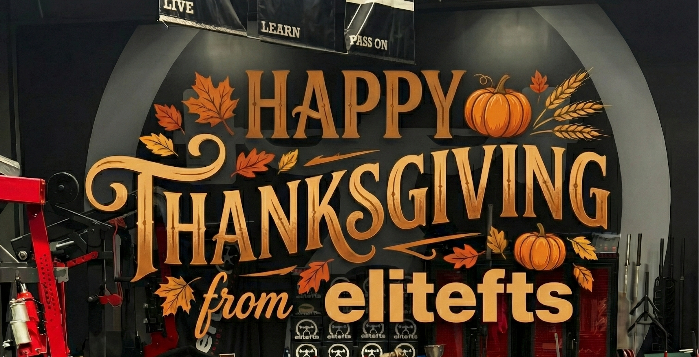 Thanksgiving Letter image, gym background 