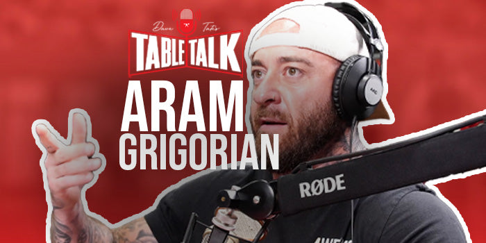 Aram on table talk header image for table talk podcast