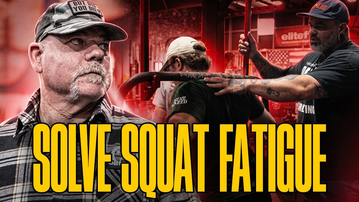 Anthony Olivea demonstrating an elevated-heel squat finisher to teach glute and erector engagement