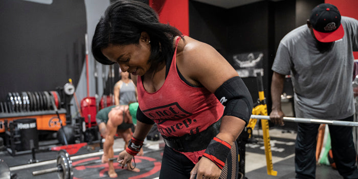 getting ready to bench press