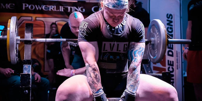 woman ready to bench