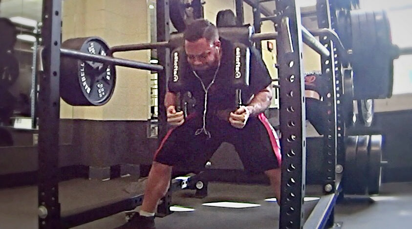 Max Effort Lower Wk1: Wide Stance Yoke Bar Good Mornings - 400x3 (Video)