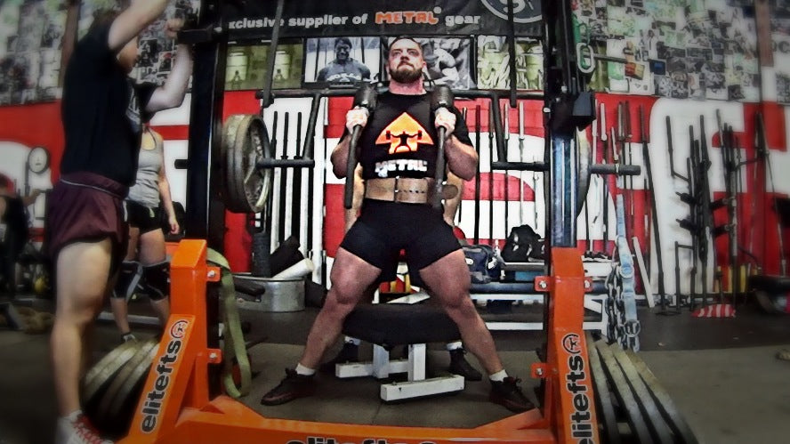 Video: Spider Bar Squats w/ Chains for Triples