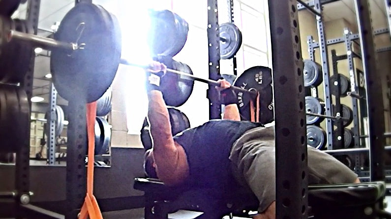 Speed Bench vs Light Bands Wk1: 8x3 w/ 185+bands &amp; Close Grip Incline Bench (Video)