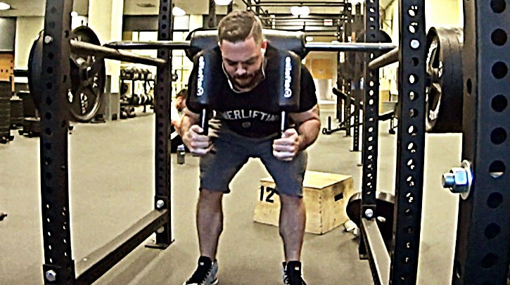 Max Effort SSB Pin Good Mornings up to 440lbs &amp; SSB Raw Squat Reps (Video)