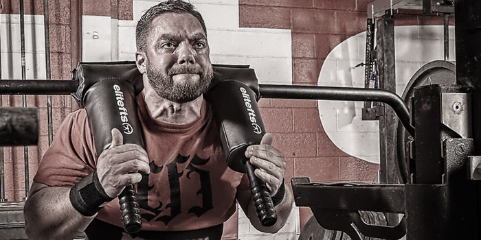 May 2018 Week 3 - Day 1: SSB Box Squats (10x2 w. 350lbs) &amp; CG Floor Press (245x8)