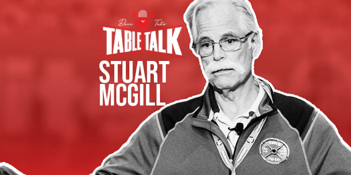 Stuart McGill on table talk header image for table talk podcast