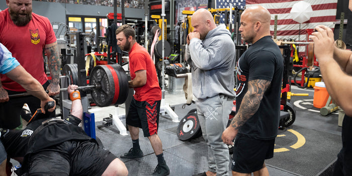 lifters watch max effort bench attempt
