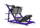 Purple and black gym machine on a white background