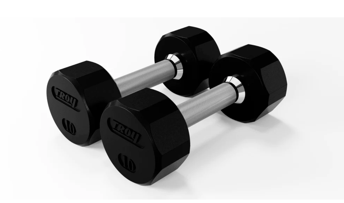 12 Sided Rubber Dumbbell