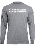 picture of elitefts Not Shredded Not Concerned Long Sleeve T-Shirt grey