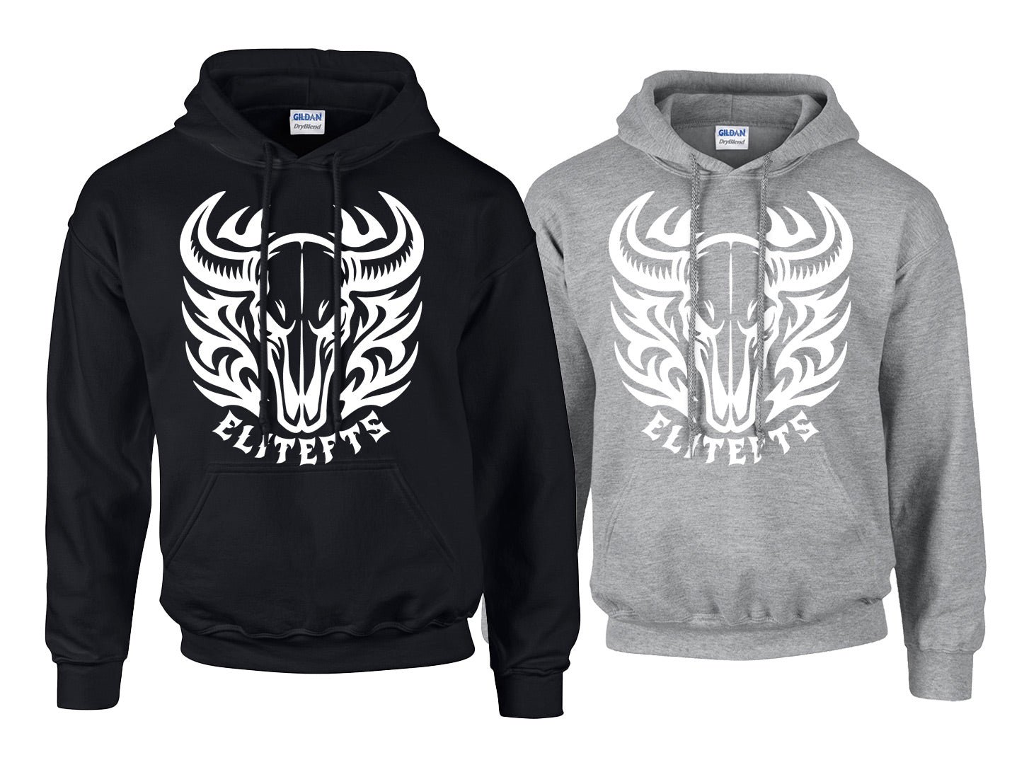 elitefts Bull Skull Hoodies