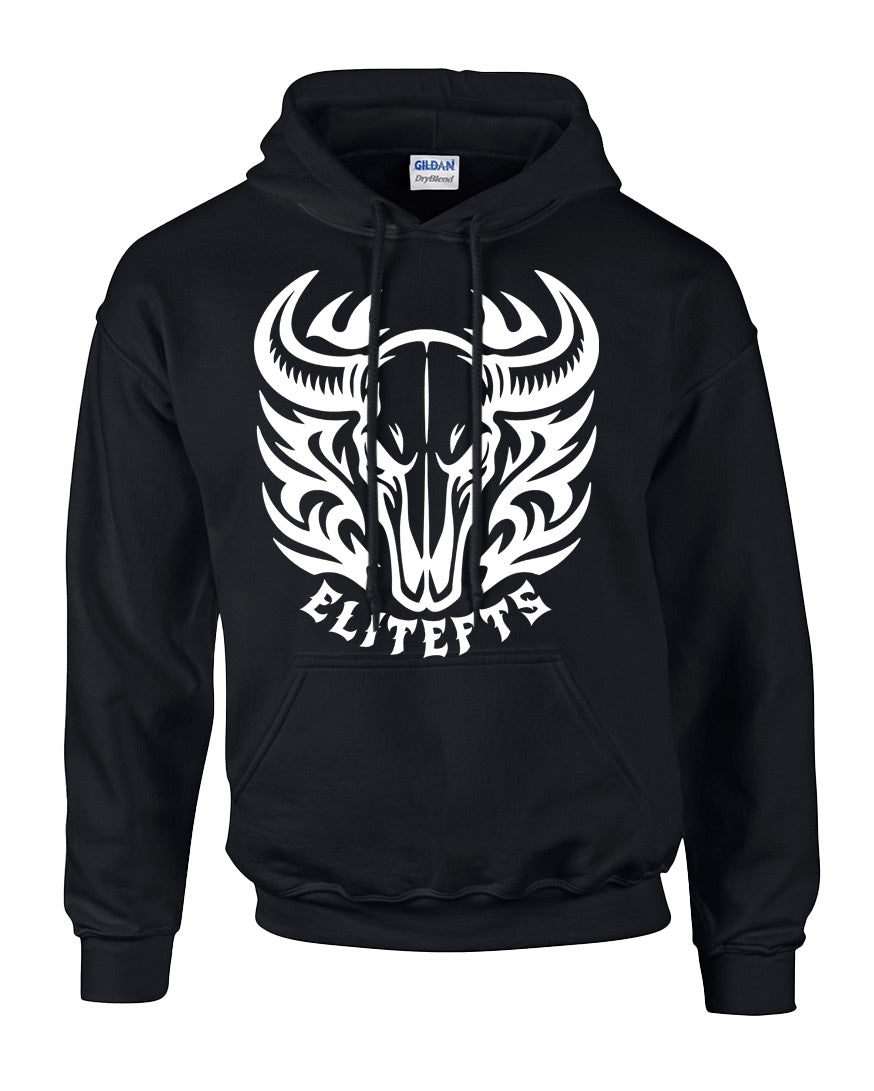elitefts Bull Skull Hoodie black