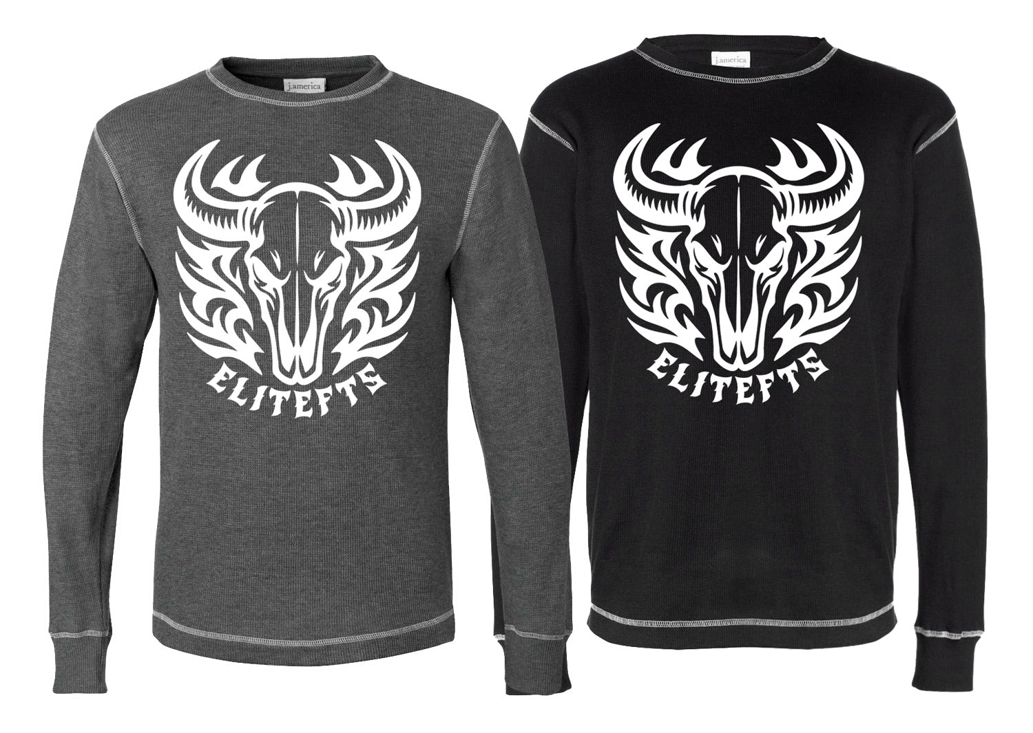 elitefts Bull Skull Thermal Long Sleeve Shirt