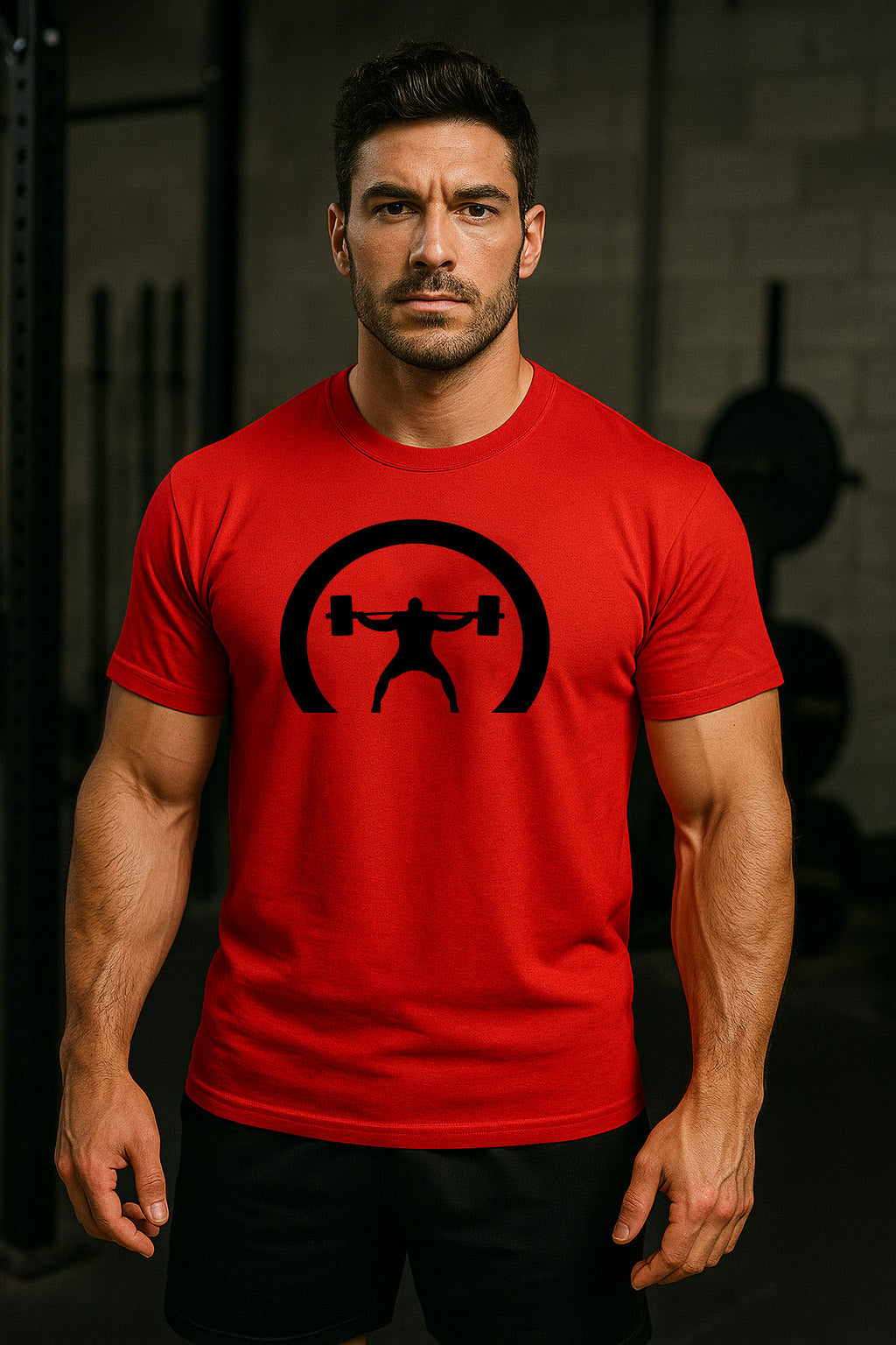 crescent red tee  - all-groups