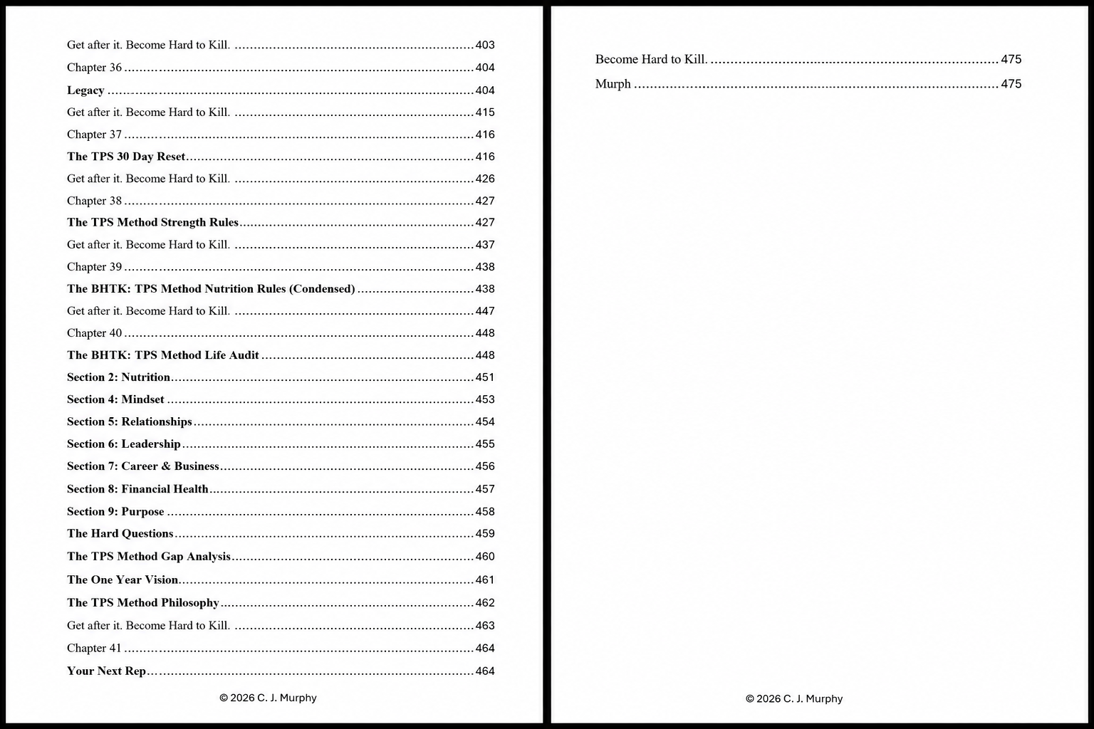 Table of content 403-475
