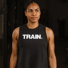 elitefts White Train Women's Racerback Cropped Tank-all-groups