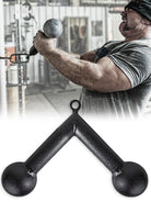 picture of Triceps Press Down with 4" Hand Balls in use