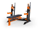 elitefts Signature Competition Olympic Bench with Safeties Foot Lever and Logo Panels