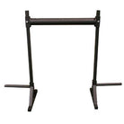 Black metal stand on a white background