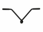 A black V-shaped handlebar with two cylindrical grips and a central mounting ring, shown against a plain white background.