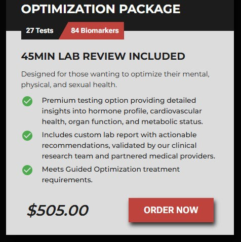 Advertisement for an optimization package with testing details and pricing.