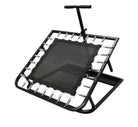 Black trampoline on a white background