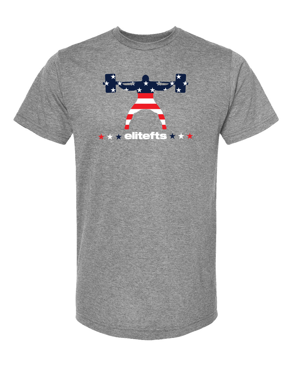 elitefts American Flag Squatter Premium T-Shirt grey