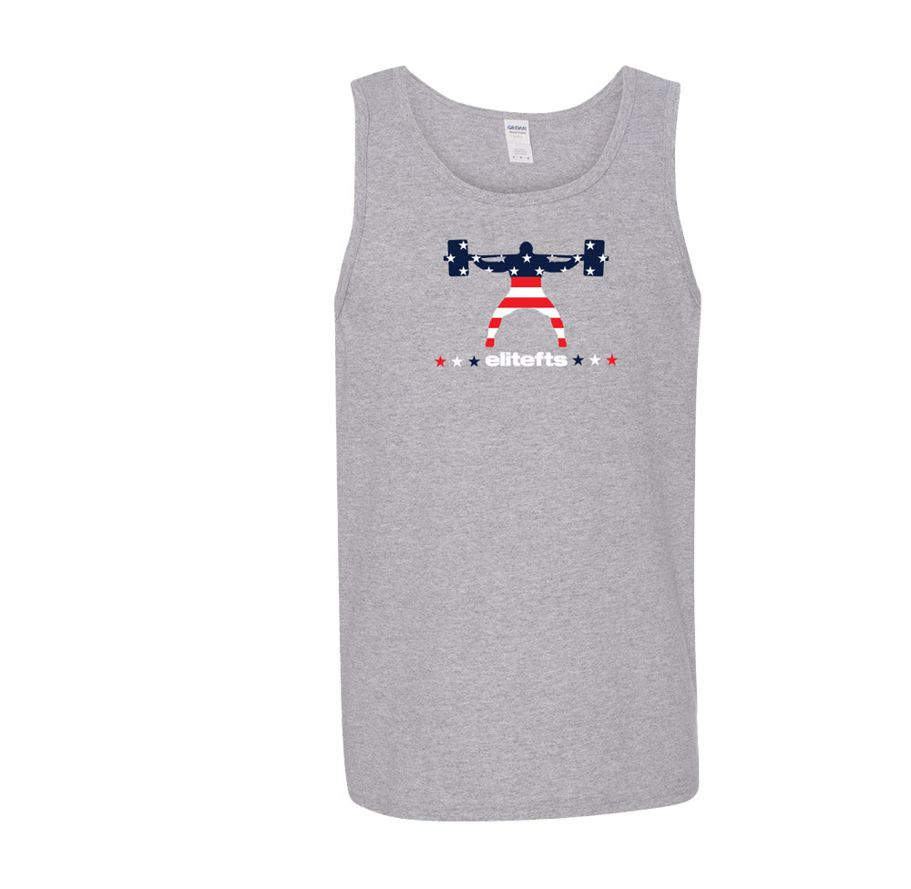 elitefts American Flag Squatter Tank Top grey