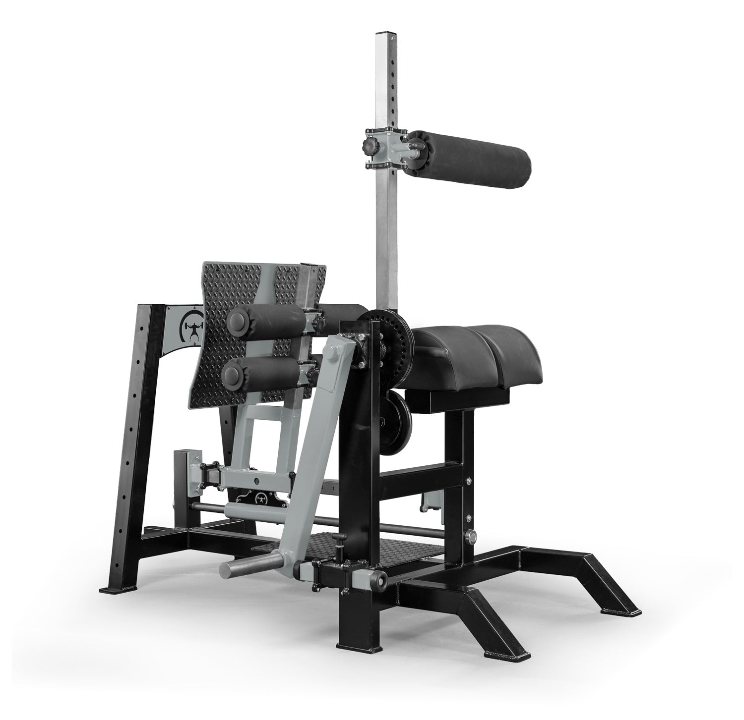 Black weightlifting machine on a white background