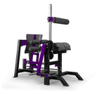 Black and purple weight lifting machine on a white background