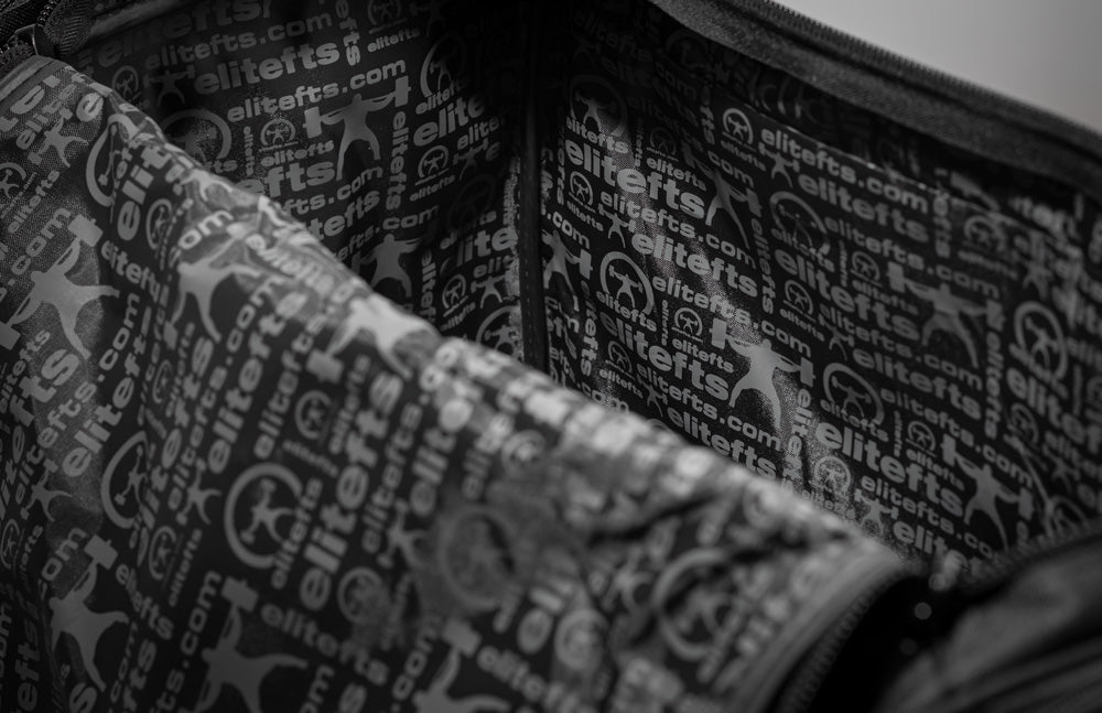 elitefts Black on Black Crescent Tagline Duffel Bag