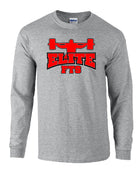 elitefts Block Squat Long Sleeve T-Shirt grey