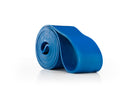 Blue resistance band on a white background