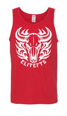 elitefts Bull Skull Tank Top red