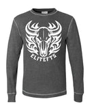 elitefts Bull Skull Thermal Long Sleeve Shirt Grey