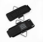 picture of elitefts Cable Wrist Wraps both laying flat one showing the outside of the wrap the other showing the inside of the wrap