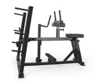 Black weightlifting machine on a white background