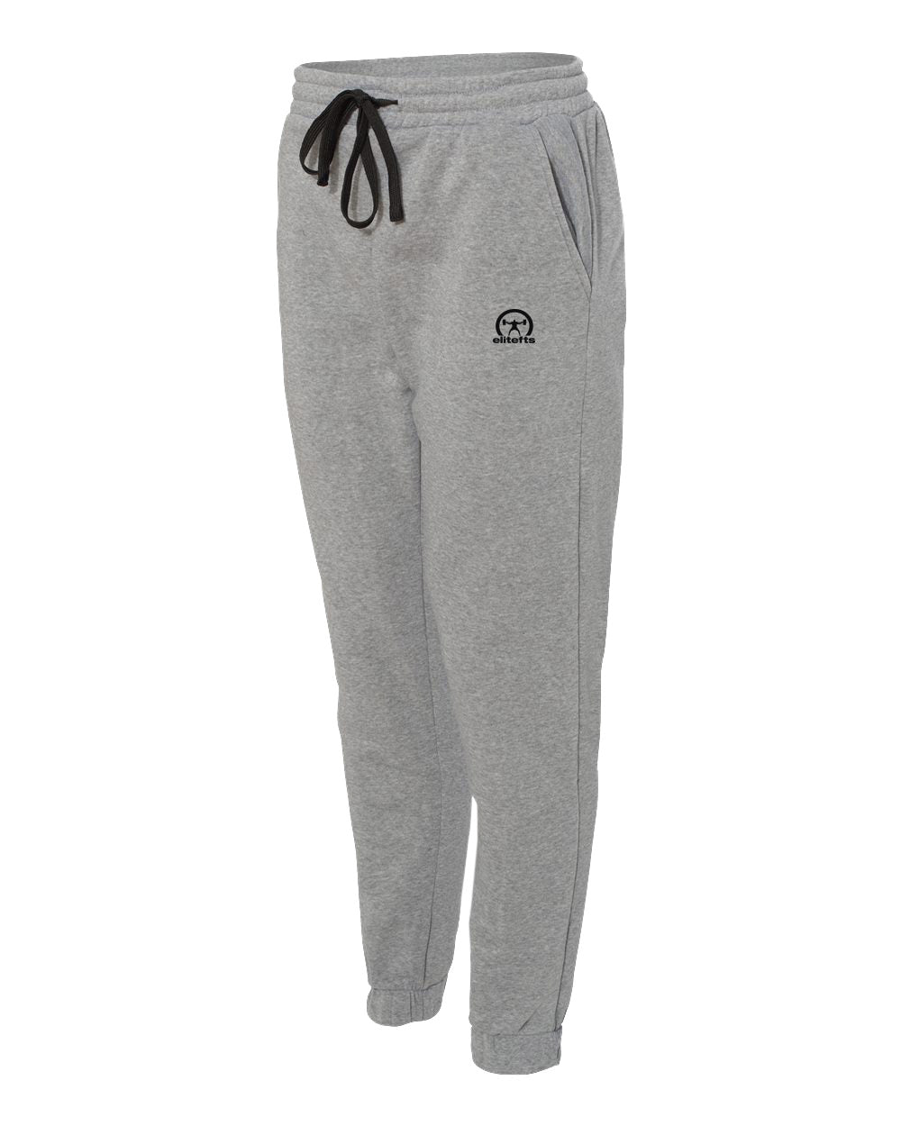 elitefts Crescent Black Small Fleece Jogger Pants grey